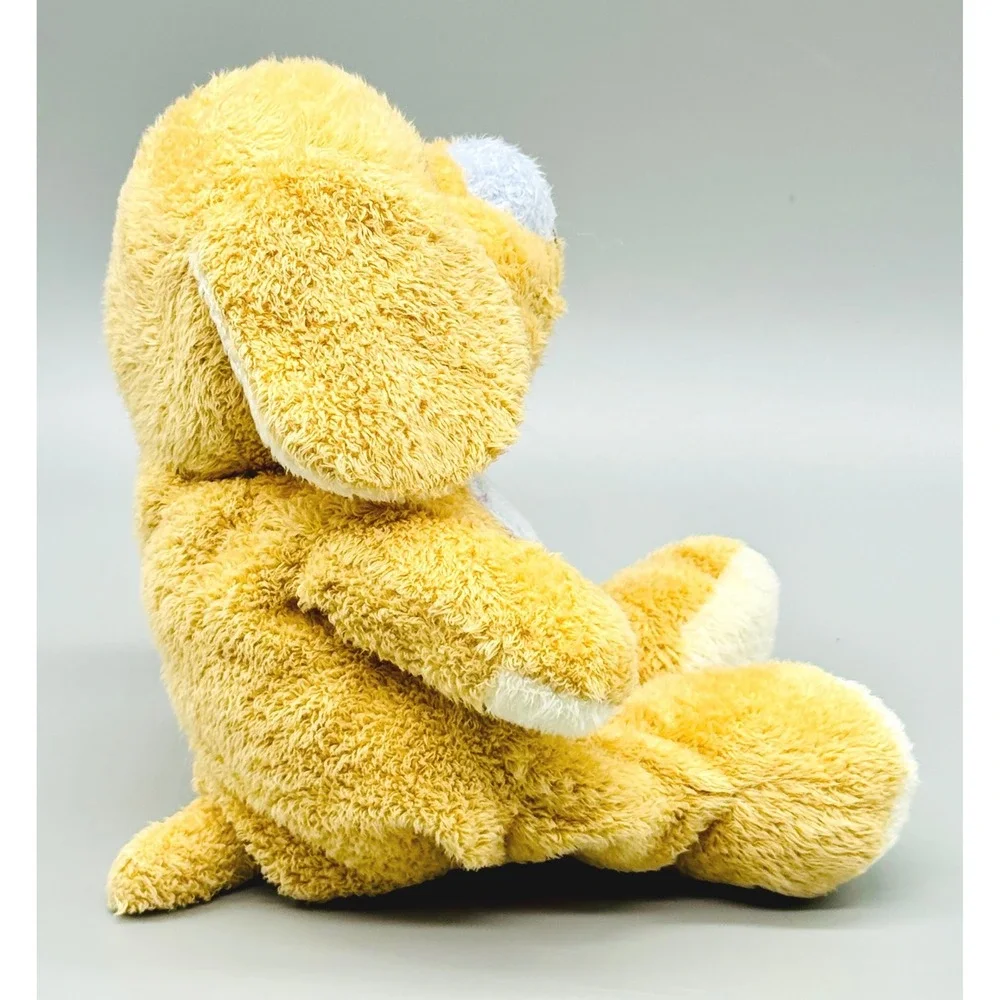 Ty Pluffies HuggyPup Dog‎ Rattle Plush Stuffed Animal Toy Blue Heart